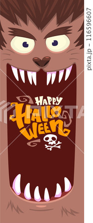 Cartoon funny werewolf character design Cartoon funny werewolf character design 116596607