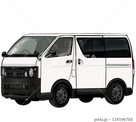 バン ワゴン ミニカー 白 バン ワゴン ミニカー 白 116596788