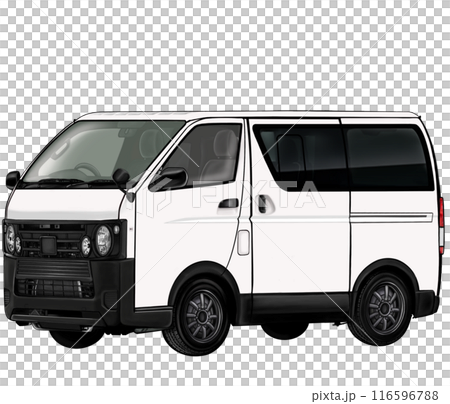 バン ワゴン ミニカー 白 バン ワゴン ミニカー 白 116596788