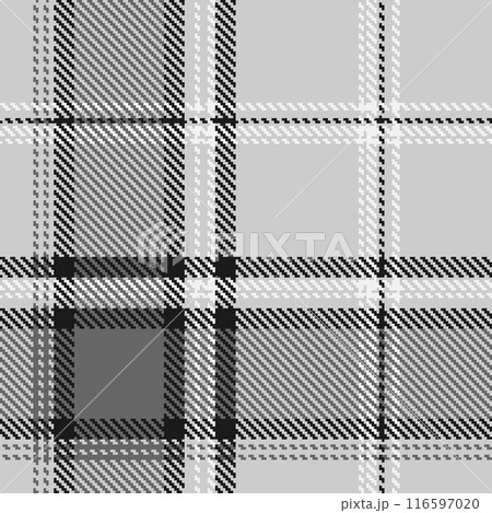 Black and white check plaid seamless vector pattern. Black and white check plaid seamless vector pattern. 116597020
