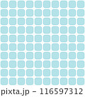 Blue rounded square seamless pattern 116597312