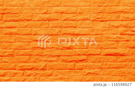Orange brick wall texture with vintage style pattern for background and design art work. 116598027
