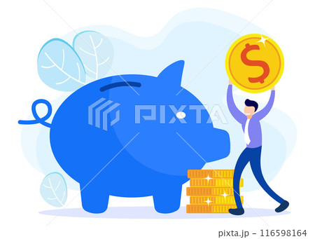 Illustration vector graphic cartoon character of bank Illustration vector graphic cartoon character of bank 116598164
