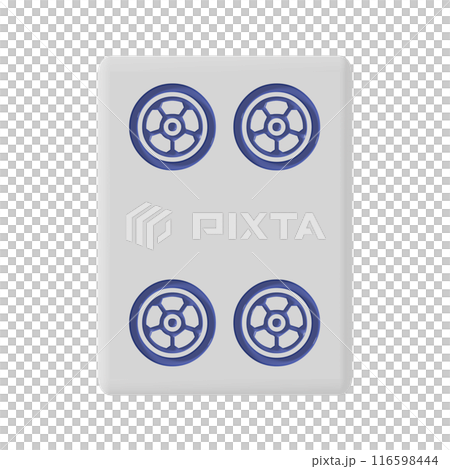 Mahjong tiles seen from the front 116598444