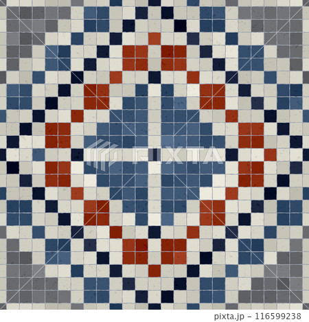 Mosaic tiles vector background 113 116599238