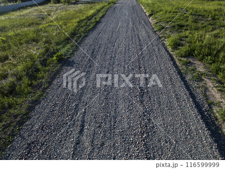 road of small gravel,  view from above 116599999