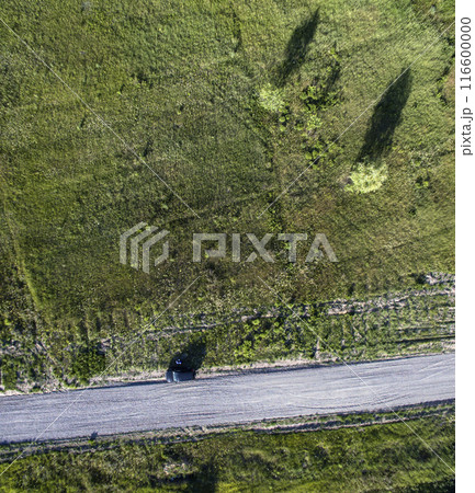 road of small gravel,  view from above 116600000