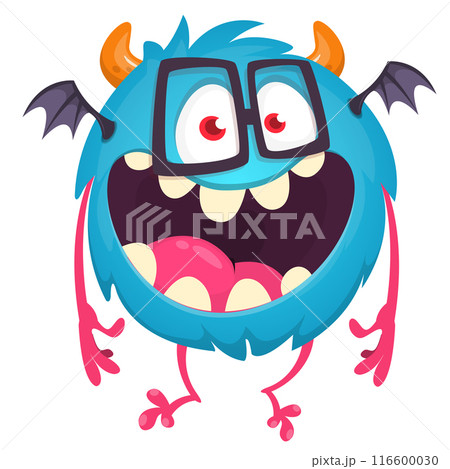 Cartoon funny monster illustration. Vector icon. Halloween design Cartoon funny monster illustration. Vector icon. Halloween design 116600030