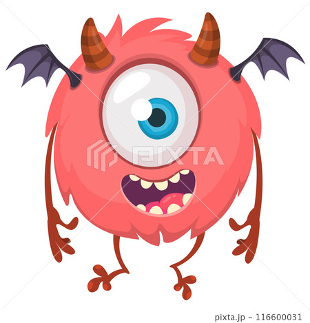 Cartoon funny monster illustration. Vector icon. Halloween design Cartoon funny monster illustration. Vector icon. Halloween design 116600031