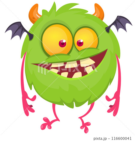 Cartoon funny monster illustration. Vector icon. Halloween design 116600041