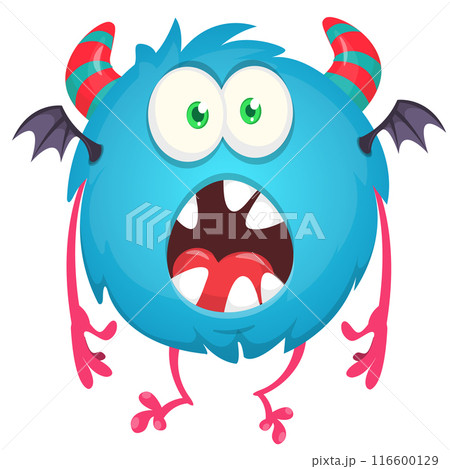 Cartoon funny monster illustration. Vector icon. Halloween design Cartoon funny monster illustration. Vector icon. Halloween design 116600129