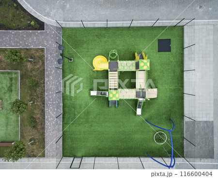 children playground, view from above children playground, view from above 116600404