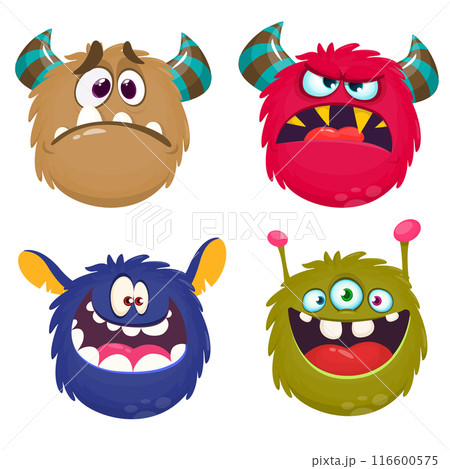 Cute cartoon Monsters. Set of cartoon monsters: ghost, goblin, bigfoot yeti, troll, dragon and alien . Halloween design Cute cartoon Monsters. Set of cartoon monsters: ghost, goblin, bigfoot yeti, troll, dragon and alien . Halloween design 116600575