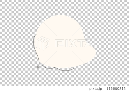 A soft and simple speech bubble 116600813