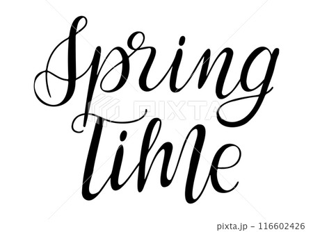 Calligraphy handwriting text Spring Time 116602426