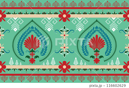 Ethnic Pattern. Ethnic India seamless pattern design oriental style. Damask India Motif. 116602629