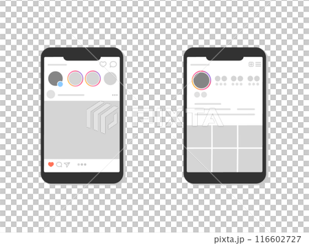 インスタグラム スマホ画面セット インスタグラム スマホ画面セット 116602727