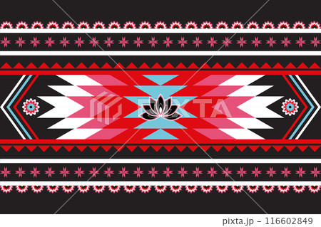 Ethnic Pattern. Ethnic India geometric pattern oriental style for tile and textile decoration. 116602849