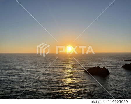 Scenic view of sea during sunset, Portugal, Algarve.  116603089