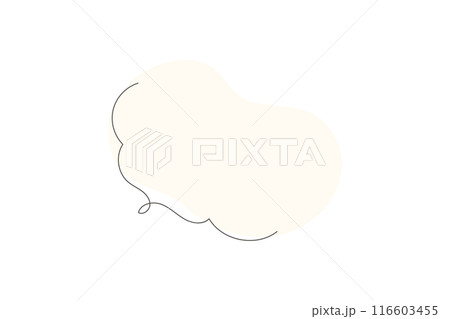 ふんわりシンプルな吹き出し 116603455
