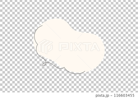 ふんわりシンプルな吹き出し 116603455