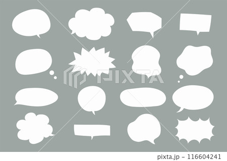 シンプルな吹き出しセット 116604241