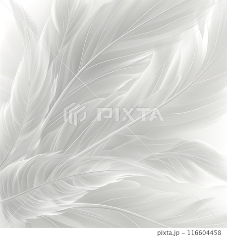 White Feathers Against a Smooth Background. Generative AI 116604458