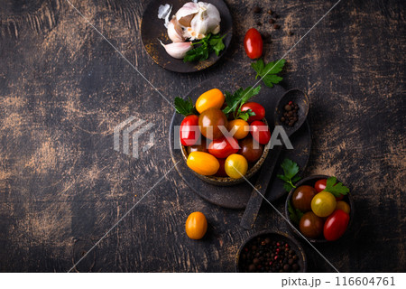 Assortment of different cherry tomatoes Assortment of different cherry tomatoes 116604761
