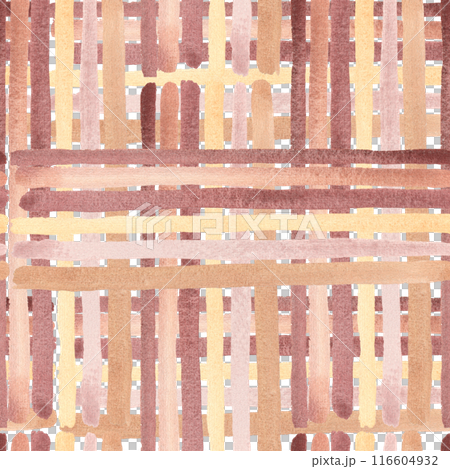 Checkered pattern. Watercolor stripes and spots of pink and burgundy, hand-drawn in watercolor. Suitable for printing, scrapbooking, textiles, design. Watercolor illustration. Checkered pattern. Watercolor stripes and spots of pink and burgundy, hand-drawn in watercolor. Suitable for printing, scrapbooking, textiles, design. Watercolor illustration. 116604932