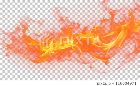 吹き出す炎 背景透過素材のイラスト素材 [116604971] - PIXTA
