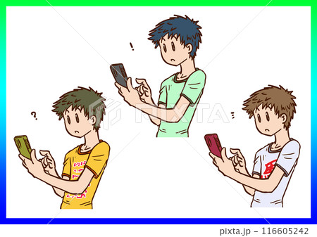 スマホをチェックする_6 スマホをチェックする_6 116605242