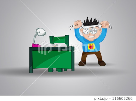 boy reading book vector 116605266