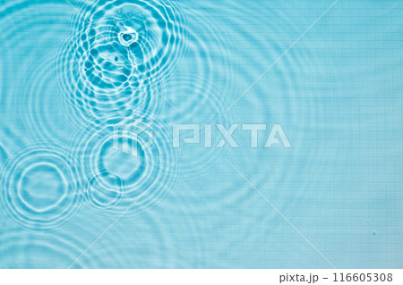 Ripples in Water. Calming ripples in a clear blue swimming pool Ripples in Water. Calming ripples in a clear blue swimming pool 116605308