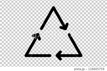Triangular cycle line icon Triangular cycle line icon 116605759