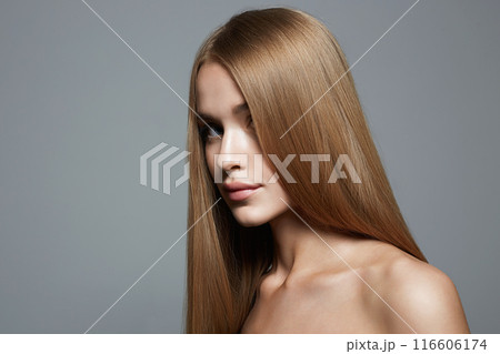 beautiful blond young woman. pretty girl with Heathy hair beautiful blond young woman. pretty girl with Heathy hair 116606174