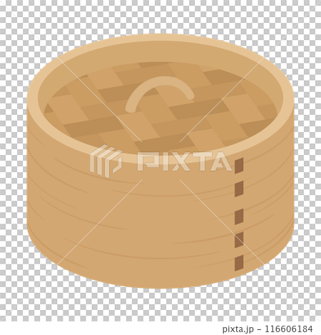 帶蓋的中國蒸籠插畫_蒸籠 116606184