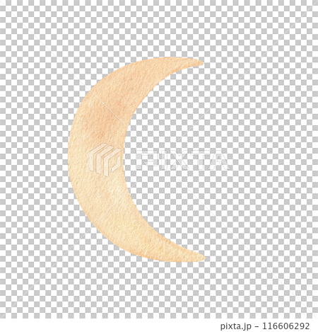 Watercolor illustration of stylized moon isolated Watercolor illustration of stylized moon isolated 116606292