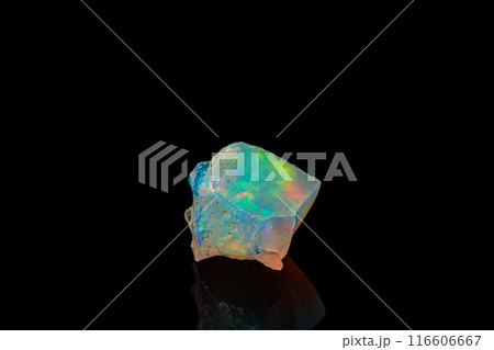 macro mineral stone rare and beautiful opals on a black background macro mineral stone rare and beautiful opals on a black background 116606667