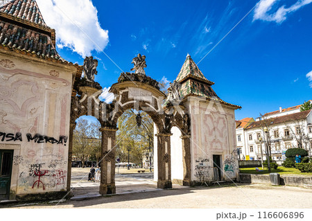 Mermaid Garden, Jardim da Sereia in the center of Coimbra, Portugal. 18th century public park 116606896