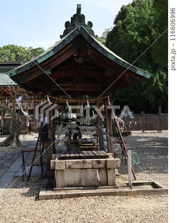 伊賀八幡宮、葵の紋入り手水舎 116606996