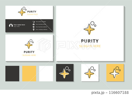 Cleanliness logo featuring a sparkling star for cleaning products 116607188