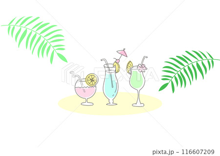 トロピカルジュースのベクターイラスト 116607209