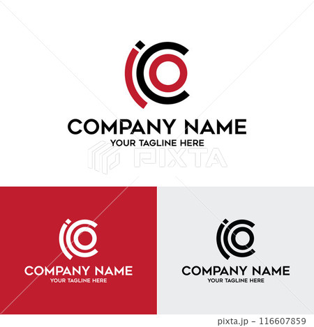 ICO 3 letter modern initial typography logo design template ICO 3 letter modern initial typography logo design template 116607859