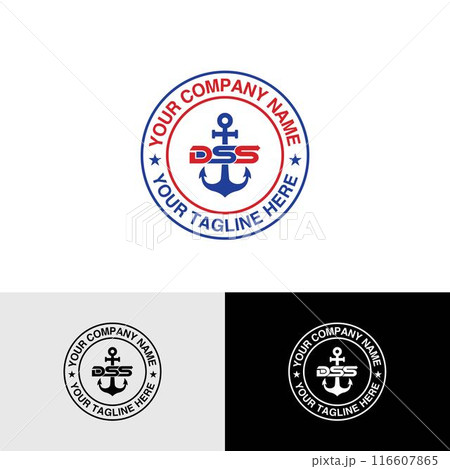 DSS Letter Shipping Company Logo Design Template 116607865