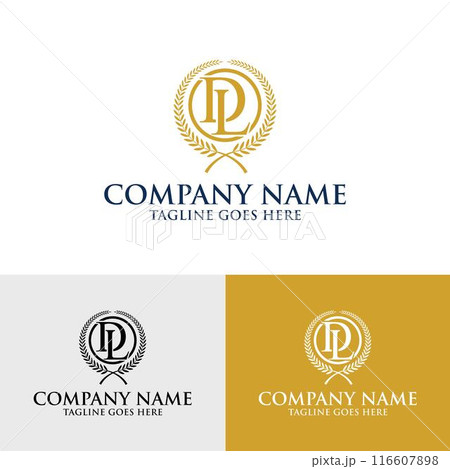 DL letter initial pillar law firm attorney logo 116607898