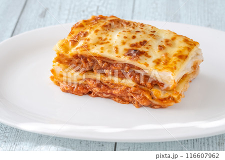 Portion of lasagna Portion of lasagna 116607962