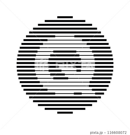 Letter Q Logo Round Geometric Horizontal Stripe Lines 116608072