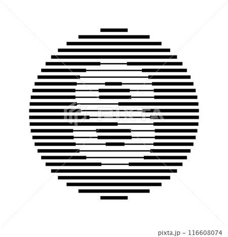Letter S Logo Round Geometric Horizontal Stripe Lines 116608074