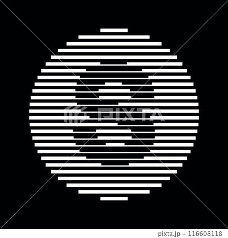 Letter S Logo Round Geometric Horizontal Stripe Lines 116608118