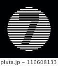 Number 7 Logo Round Geometric Horizontal Stripe Lines 116608133